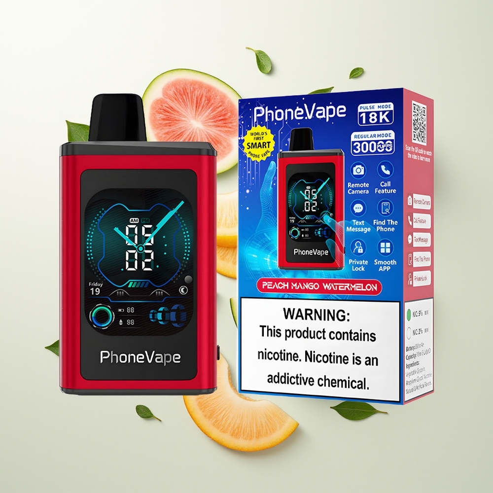 JNR PhoneVape 30000 puševa Једнократна вејп Breskva Mango Lubenica Turbo Rechargeable