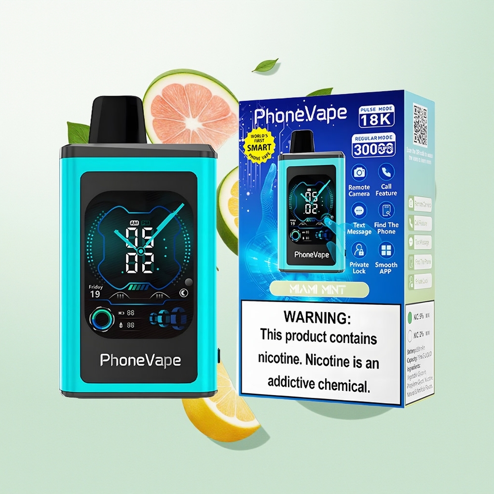 JNR PhoneVape 30000 pufova Miami Nana Displej Turbo