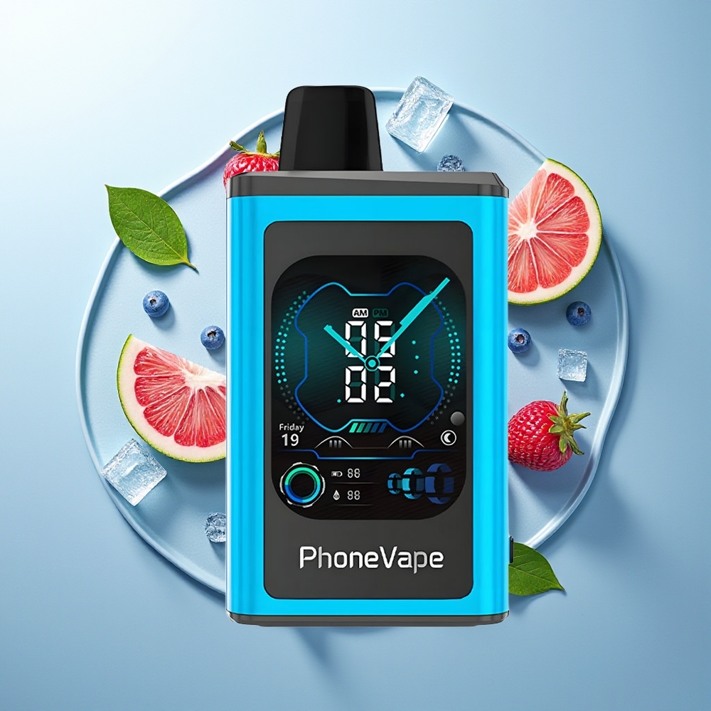 JNR PhoneVape 30000 pufova Једнократна вејп Plava Malina Led 850mAh Type-C