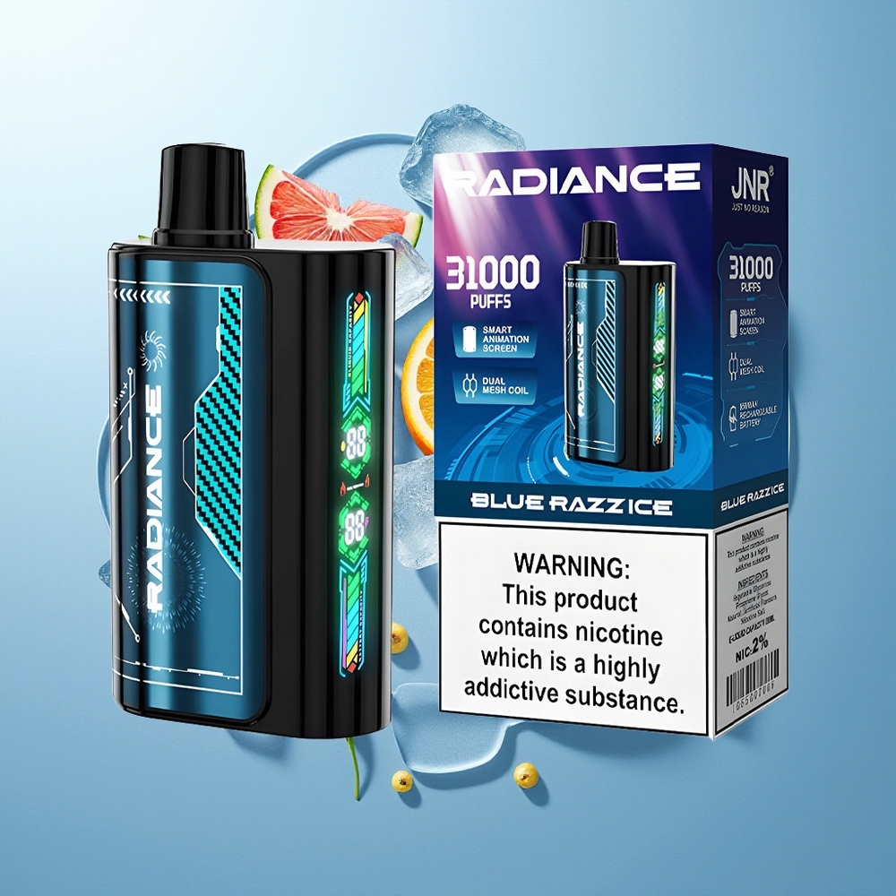 JNR Radiance 31000 Pufova Dispozabil Vape Plava Malina Led 28ml