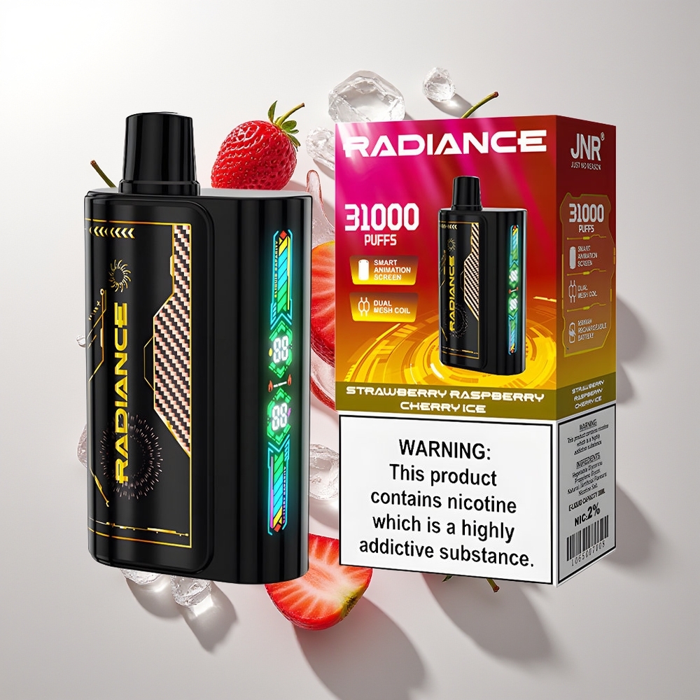 JNR Radiance 31000 Pufova Једнократна вејп Jagoda Malina Trešnja Led 28ml Dual Mesh