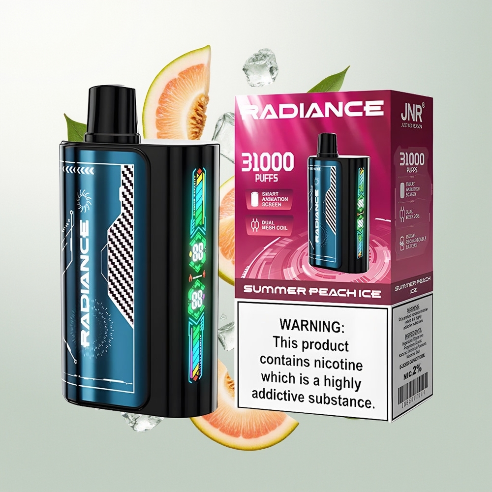 JNR Radiance 31000 Pufova Једнократна вејп Letnja Breskva Led 28ml Dual Mesh