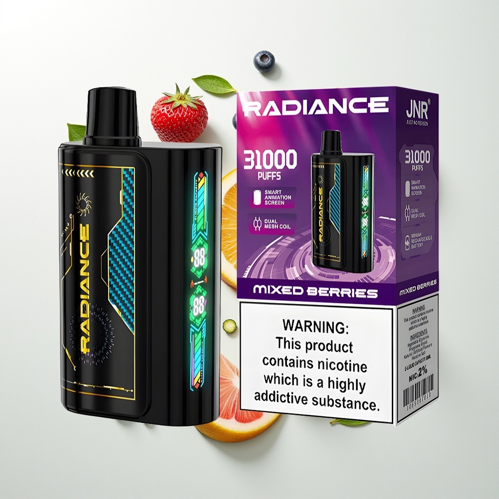 JNR Radiance 31000 Pufova Једнократна вејп Mešane Bobice 28ml Dual Mesh