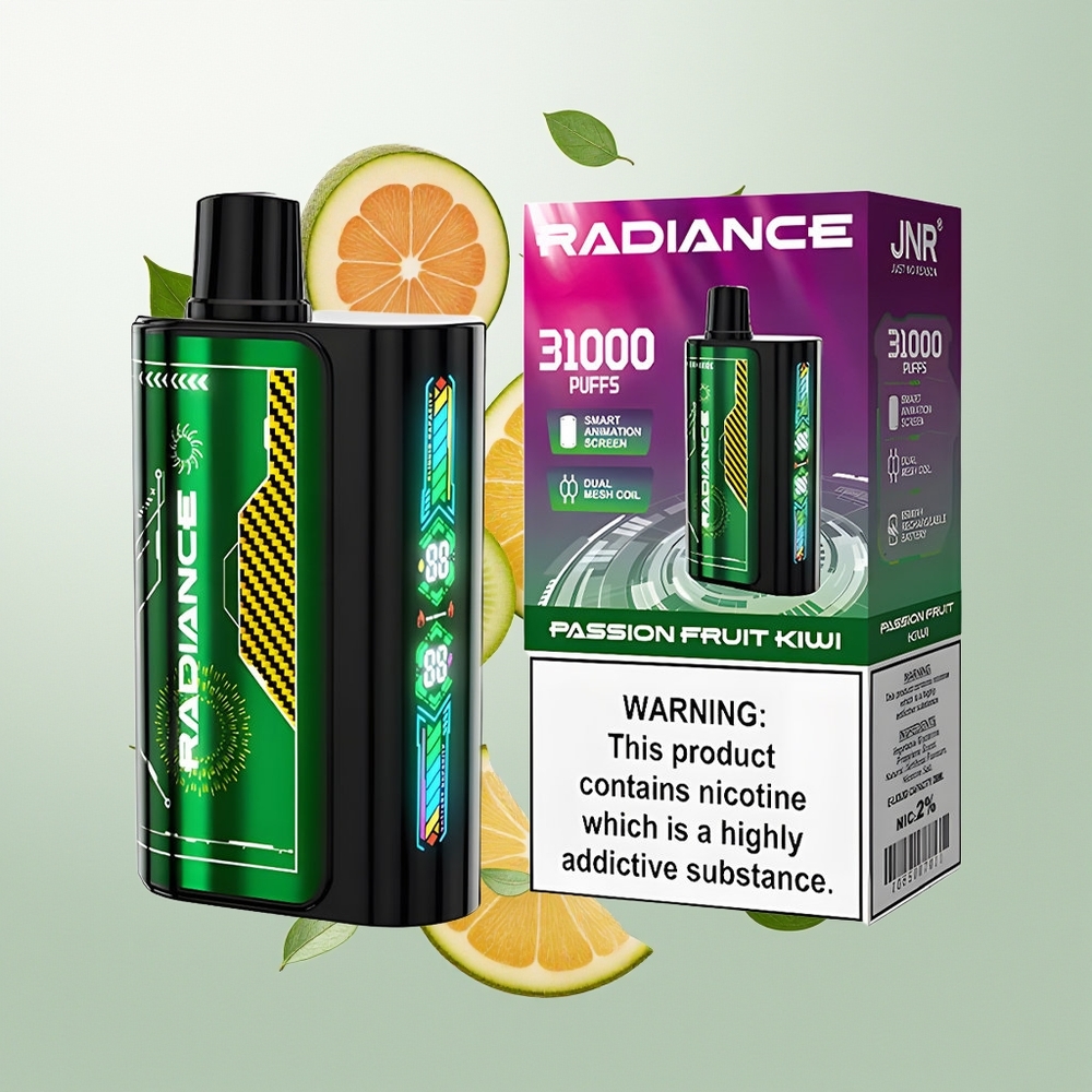 JNR Radiance 31000 Pufova Једнократна вејп Pasiflora Kivi 28ml Dual Mesh