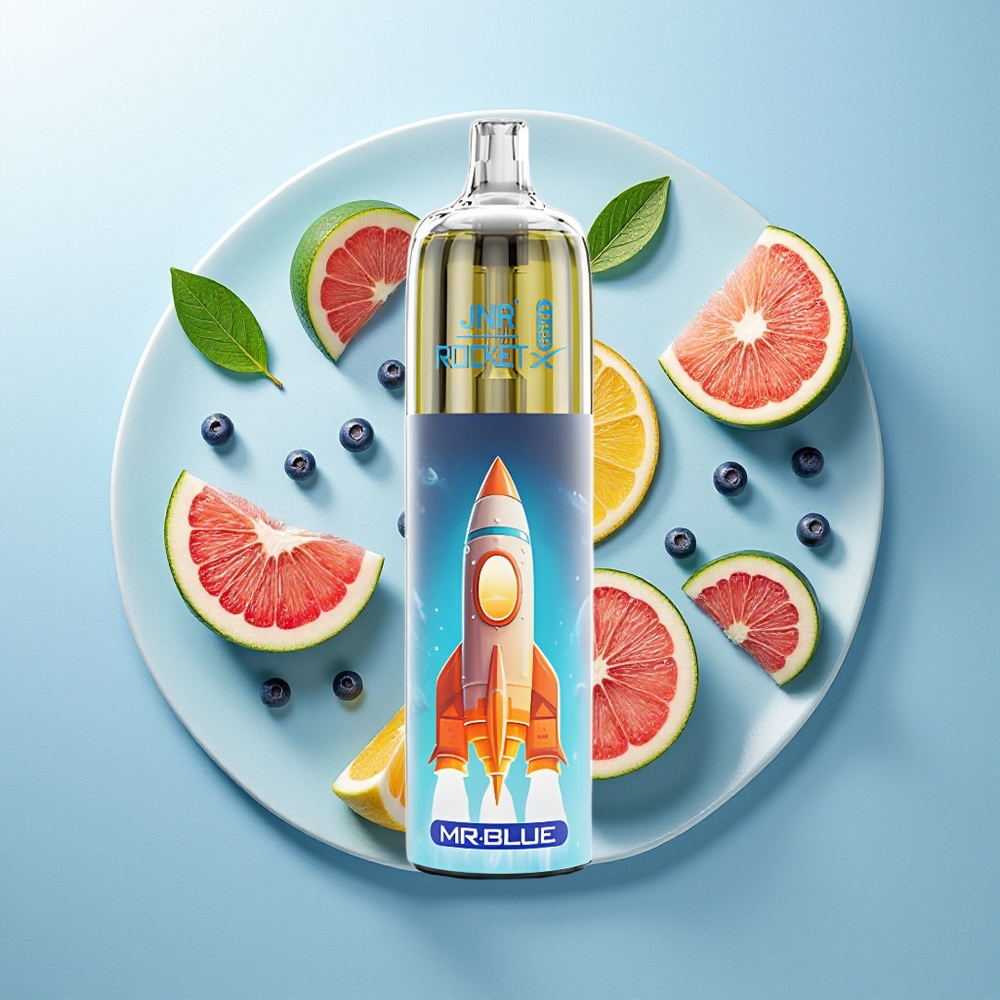 JNR Rocket-X 12400 Pufova Једнократна вејп Gospodin Plavi sa RGB Svetlima i 25ml Tekućine