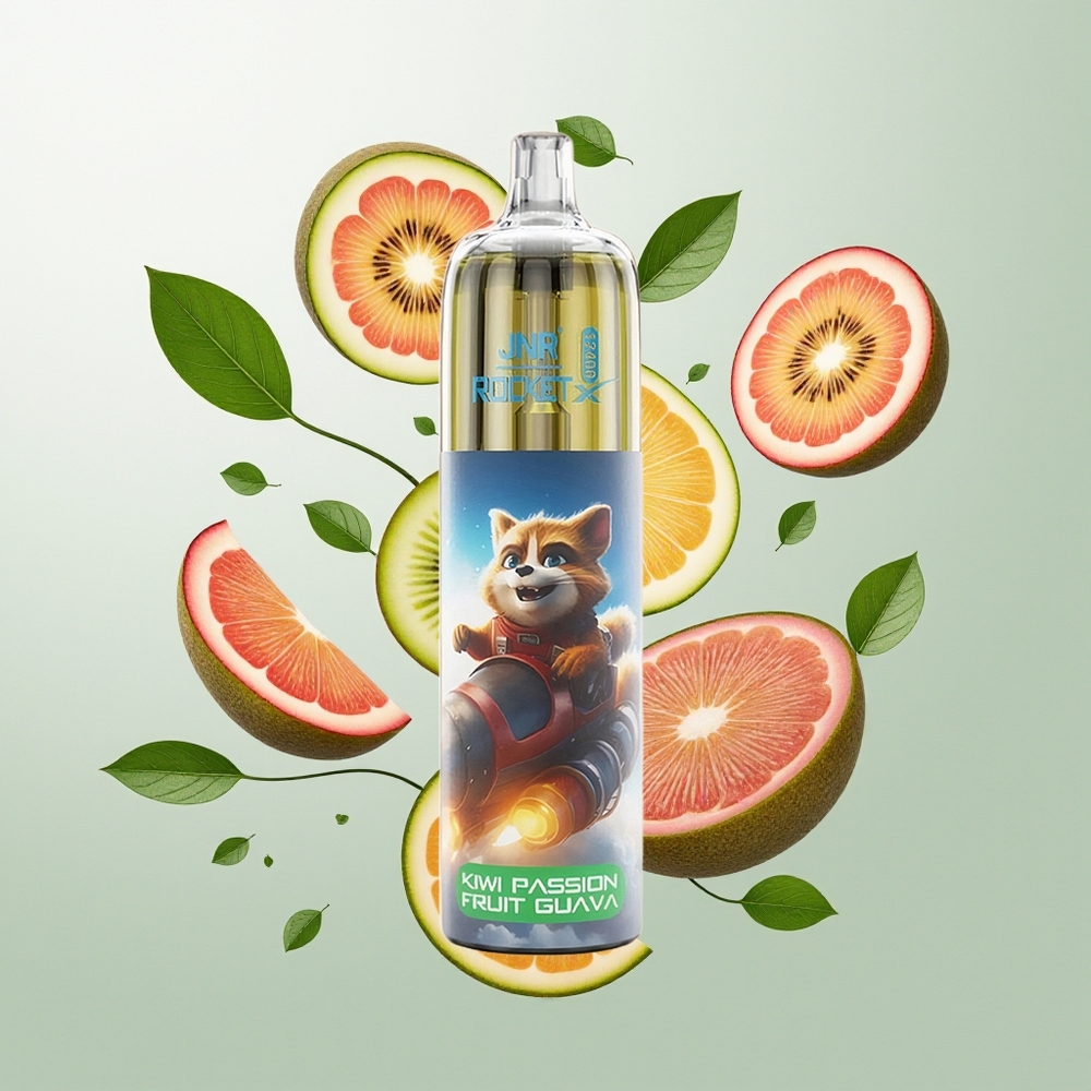 JNR Rocket-X 12400 Pufova Једнократна вејп Kivi Pasiflora Guava RGB Svetla 1.2ohm Mesh