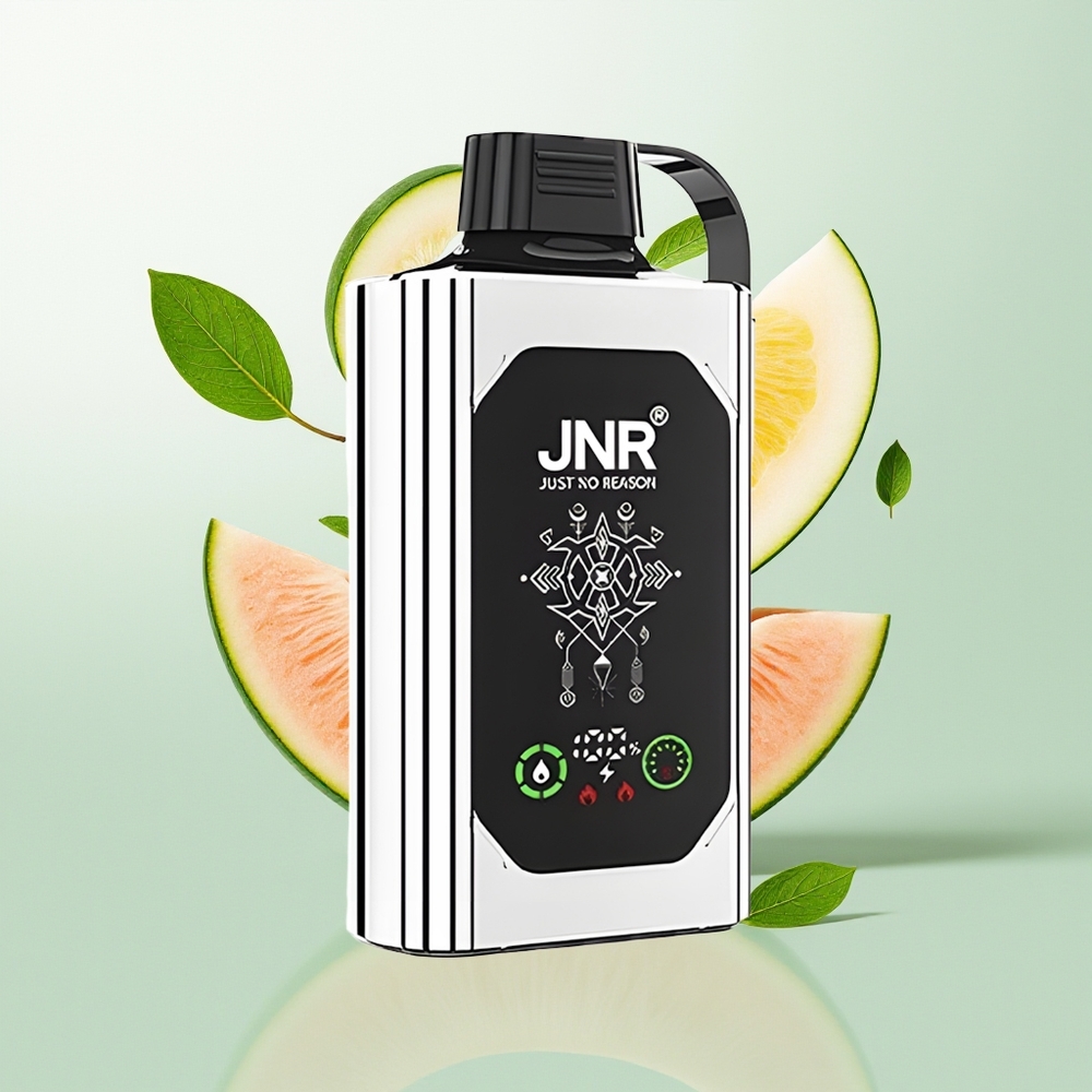 JNR Shisha Hookah Box 20500 Puffs Dual Melon Mint HD Display Dual Mesh