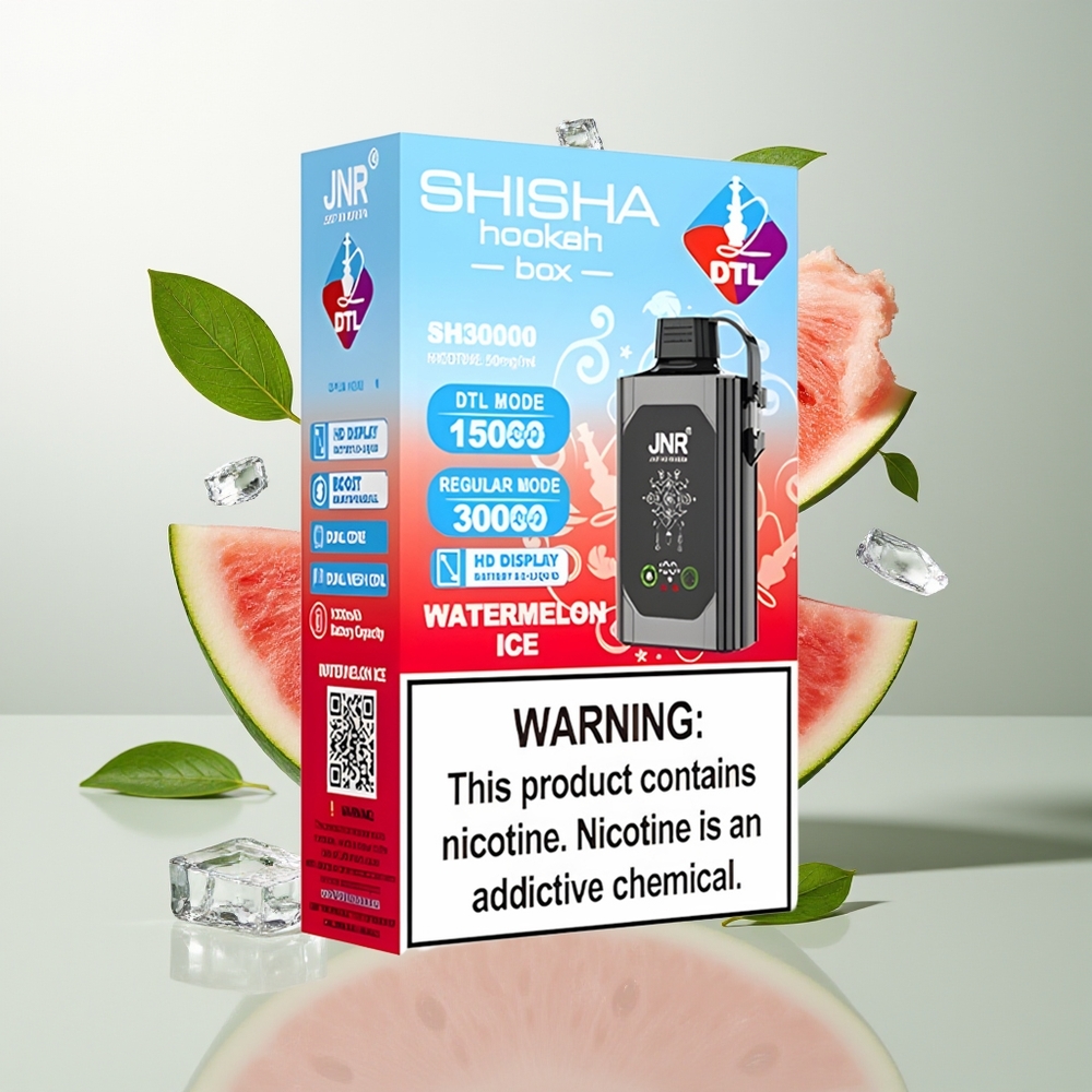 JNR Shisha Hookah Box 20500 Puffs Dual Mesh Coil Lubenica Led Једнократна вејп