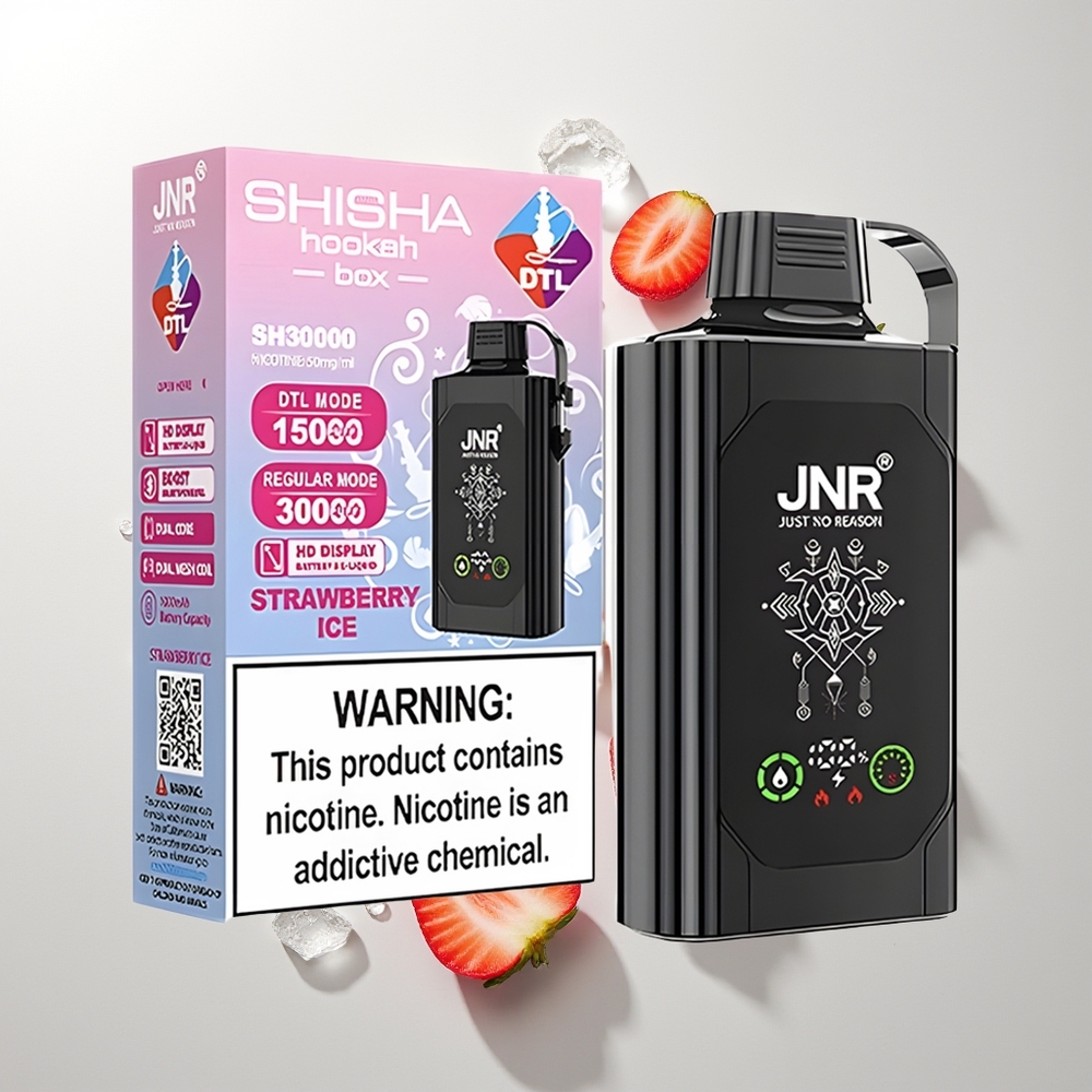 JNR Shisha Hookah Box 20500 Puffs Dual Mesh Jagoda Led Једнократна вејп