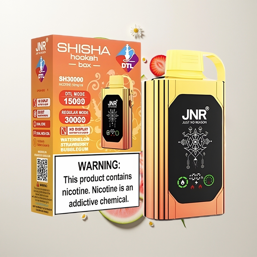 JNR Shisha Hookah Box 20500 Pufova Vodenica Jagoda Bubblegum Dual Mesh Type-C