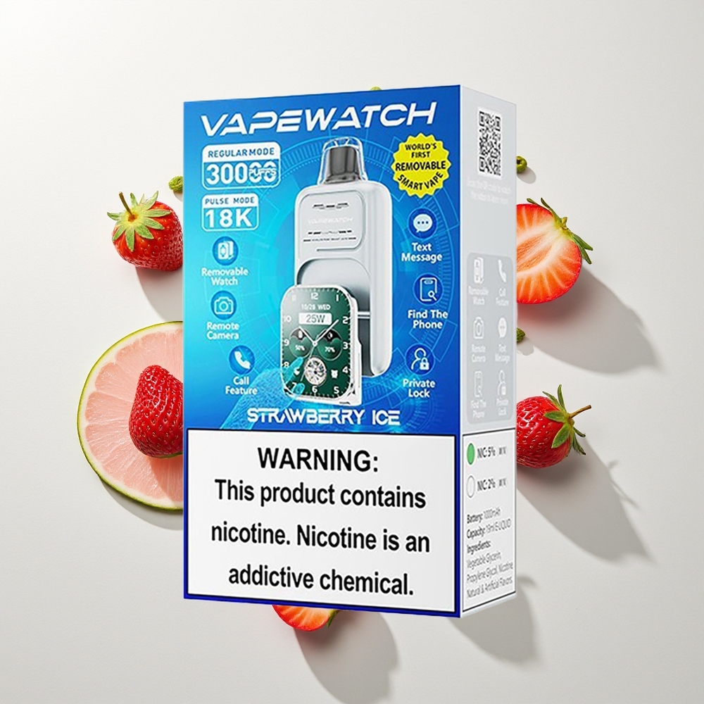 JNR VapeWatch 30000 Puffs 1000mAh Dual Mesh Jagoda Led
