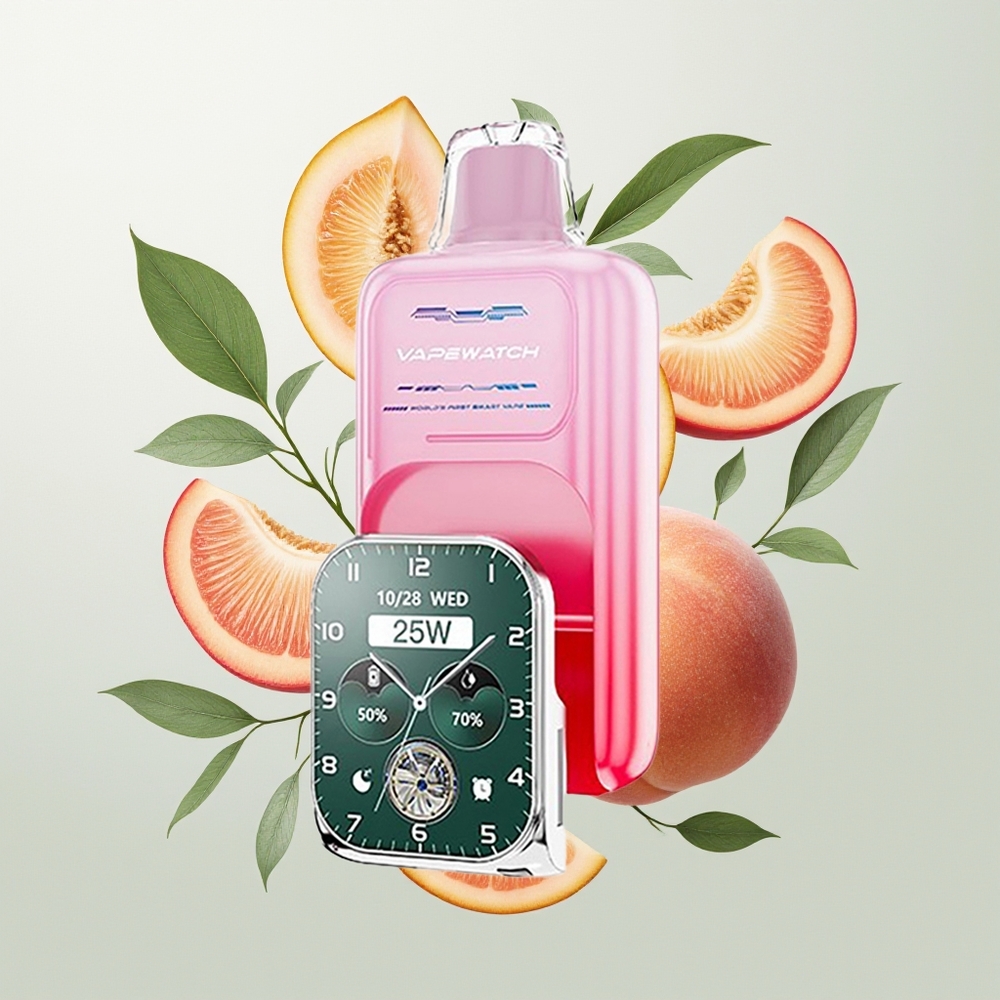 JNR VapeWatch 30000 Puffs 19mL Georgia Breskva Dual Mesh Coil Type-C