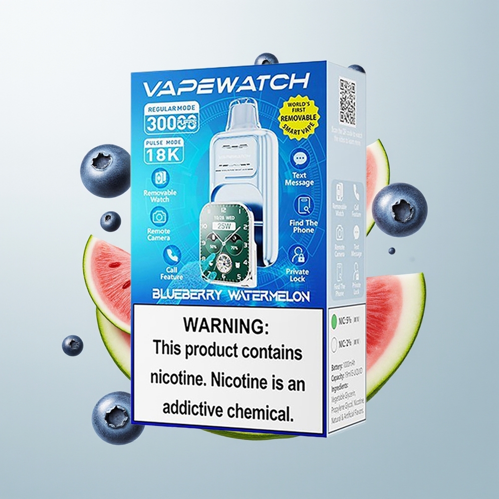 JNR VapeWatch 30000 Pufova Dual Mesh Coil Borovnica Lubenica Type-C