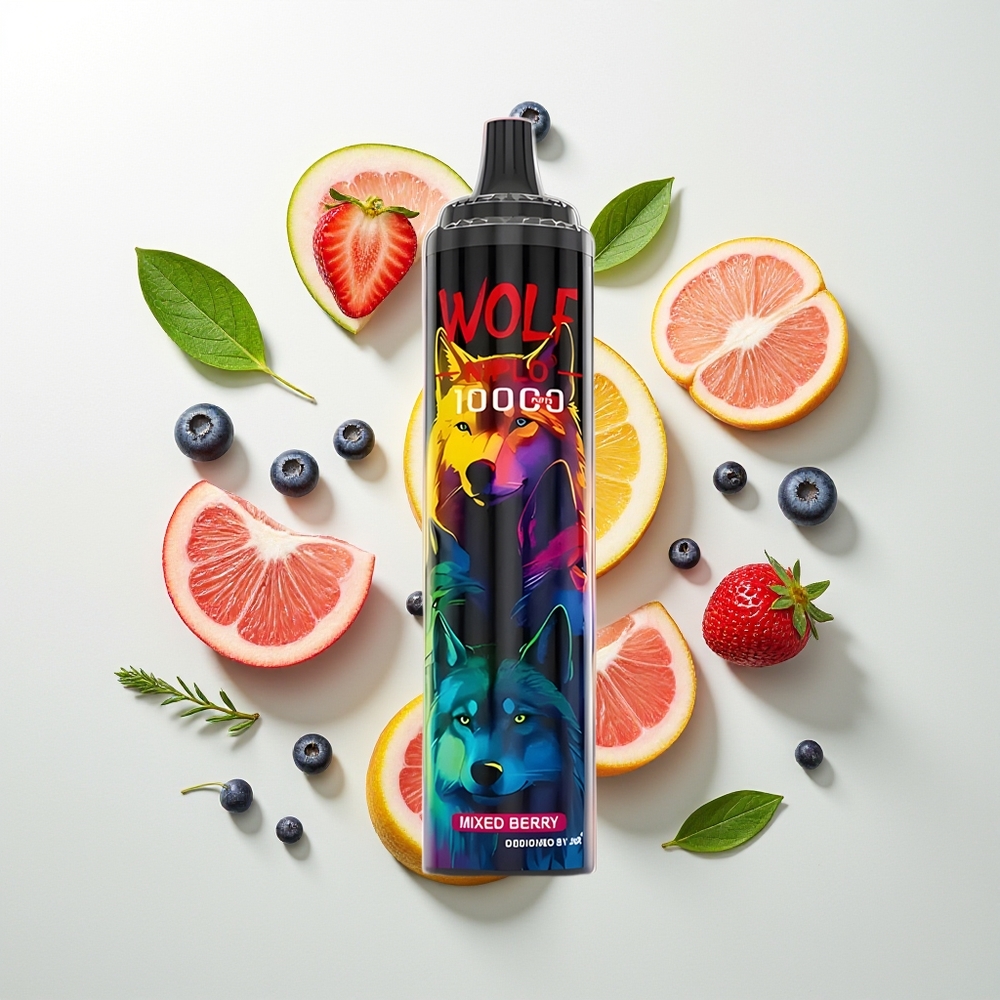 JNR Wolf Niplo 10000 Pufova Једнократна вејп Mešano Voće 20ml 5%