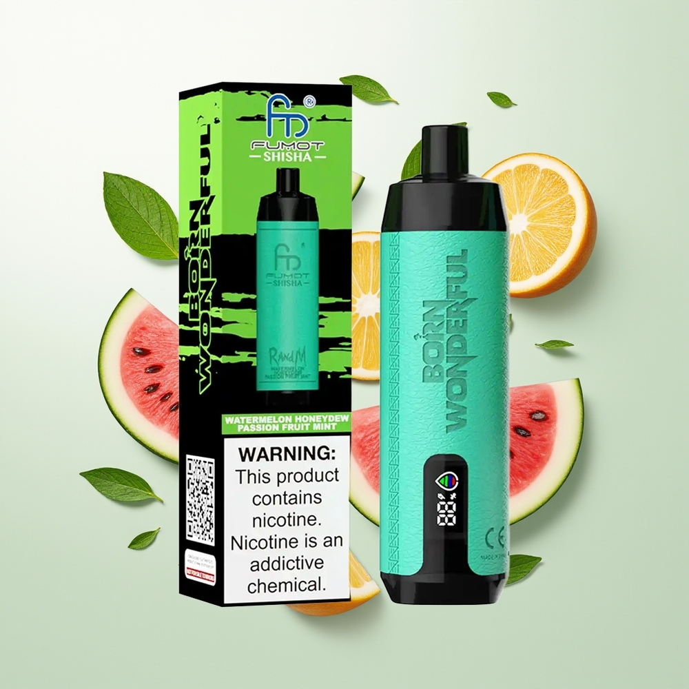RandM Fumot Shisha 10000 Pufova Lubenica Medljika Pasiflora Nana 18ml Type-C