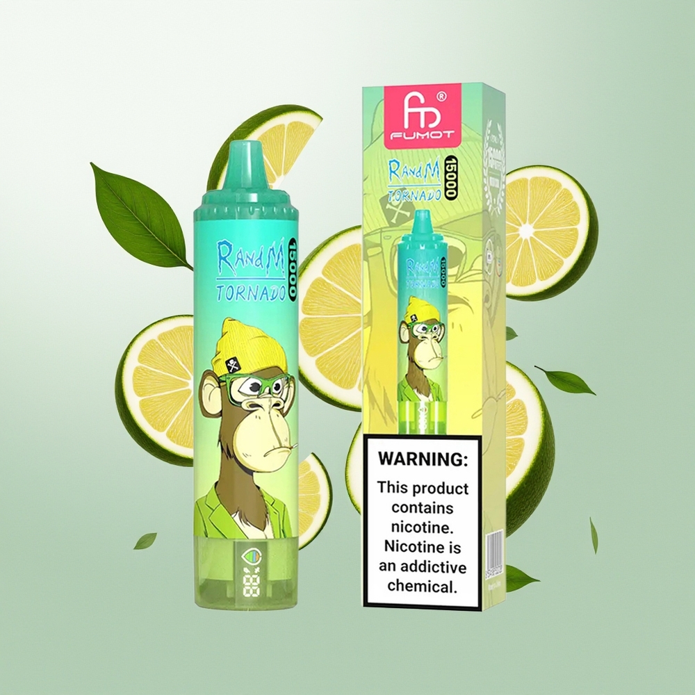 RandM Fumot Tornado 15000 Pufova 25ml Limun Lime USB-C LCD