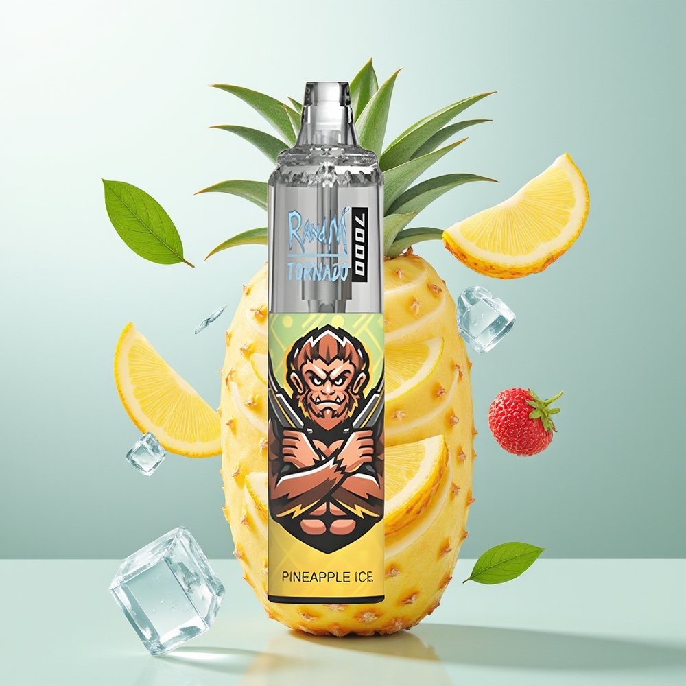 RandM Fumot Tornado 7000 Pufova Ananas Led 14ML Mesh Coil