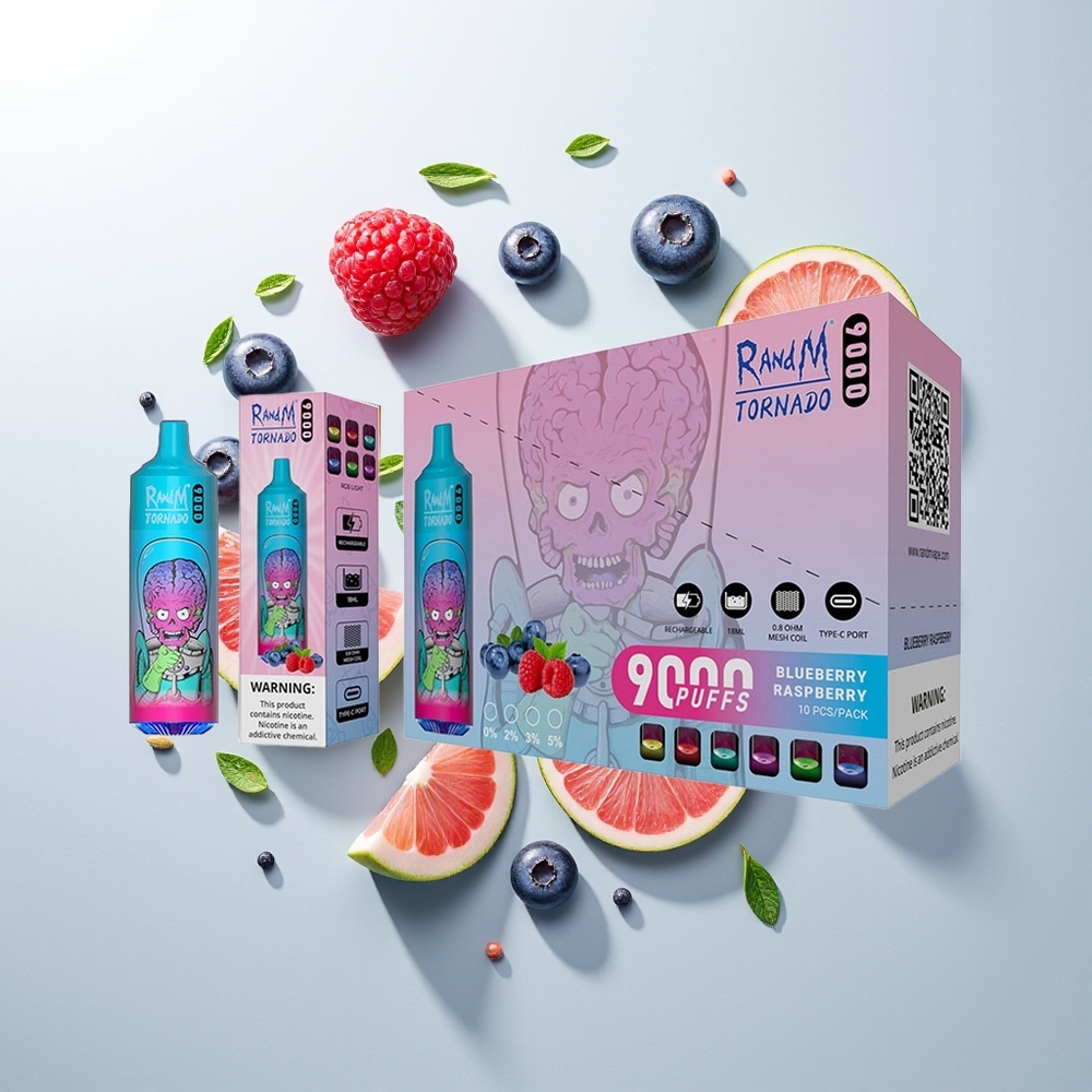 RandM Fumot Tornado 9000 Pufova Borovnica Malina 850 mAh