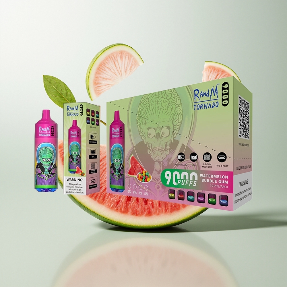 RandM Fumot Tornado 9000 Pufova BubaLjubičasta Breskva 18mL Mesh