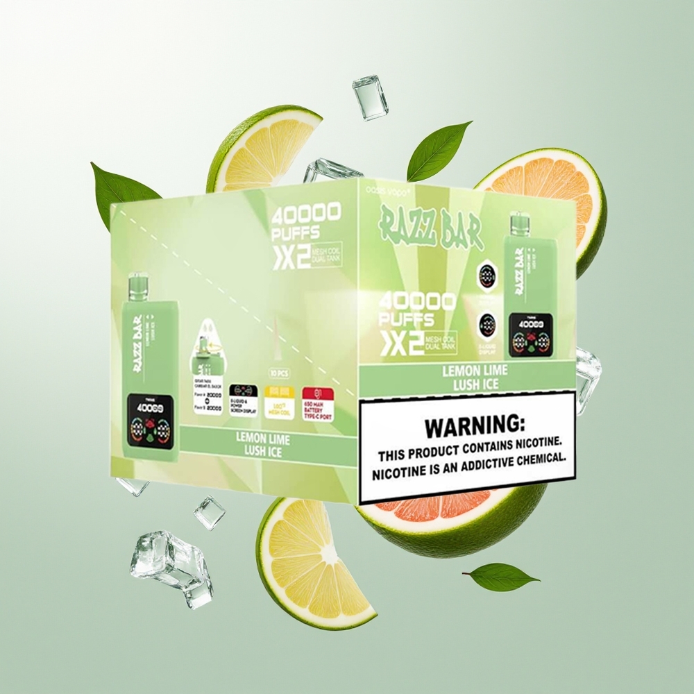 Razz Bar 40000 Puffs Једнократна вејп Limeta Ledeni Lajm sa 5% Nikotina