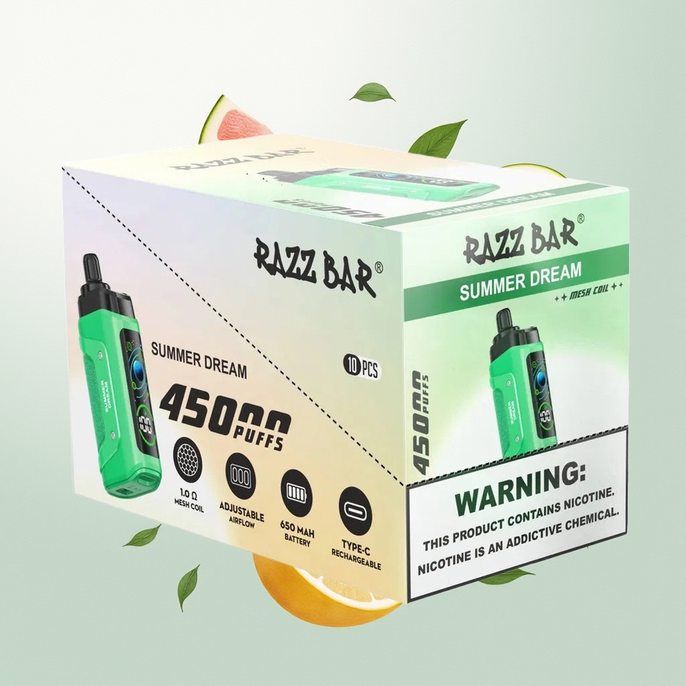 Razz Bar 45000 Pufova Једнократна вејп Letnji San 1.0 Ohm Mesh Coil Type-C