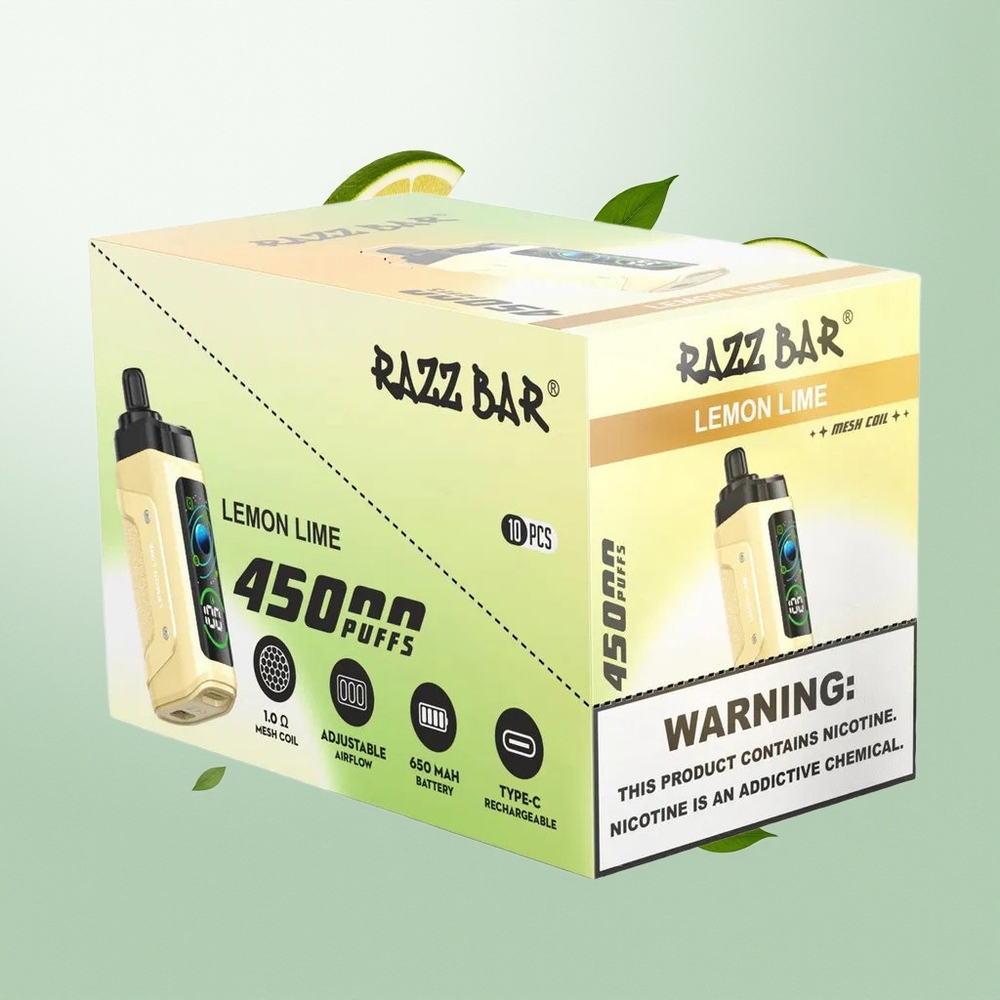Razz Bar 45000 Pufova Једнократна вејп Limun Lajm Mesh Coil