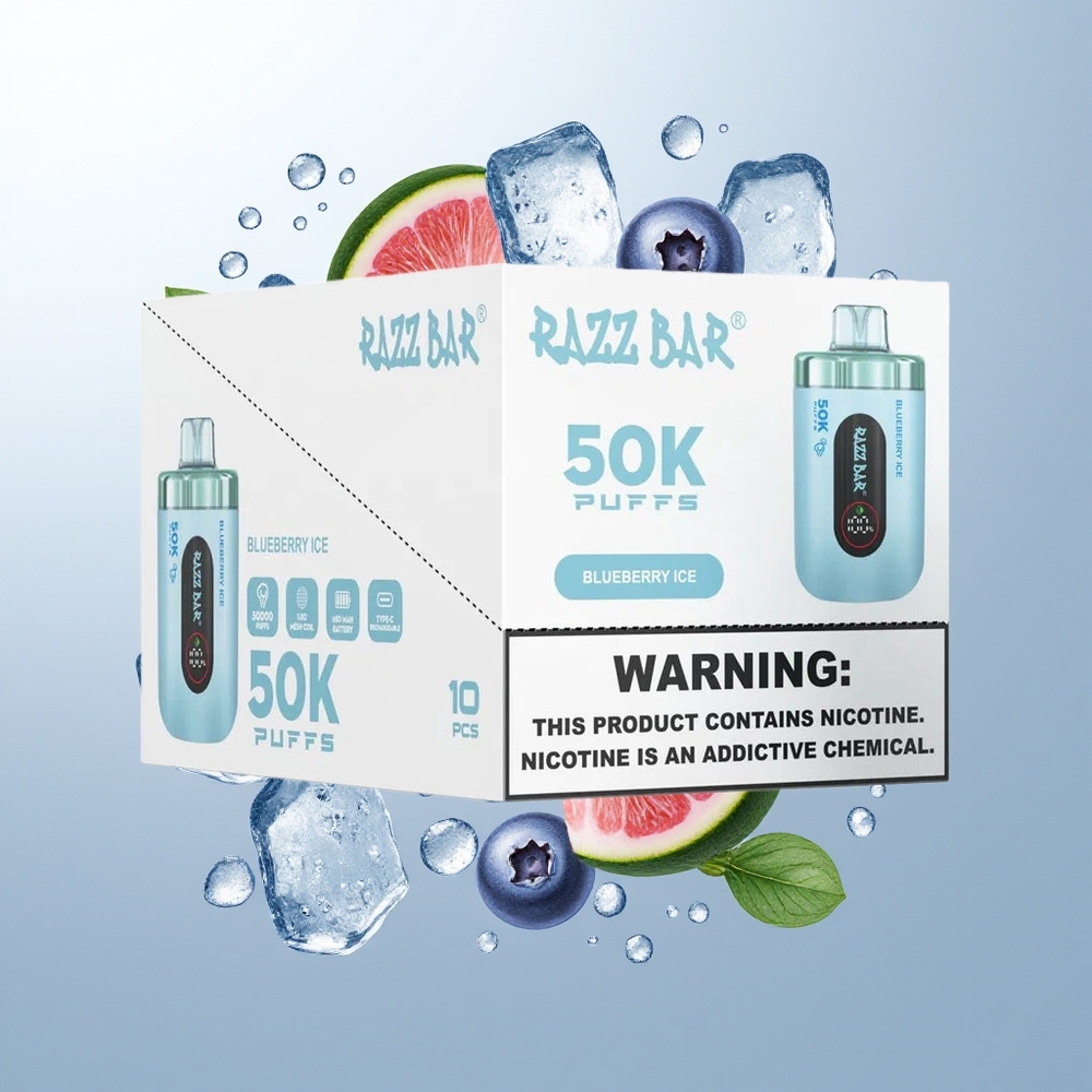 Razz Bar 50K 1.0 Ohm Borovnica Led Једнократна вејп