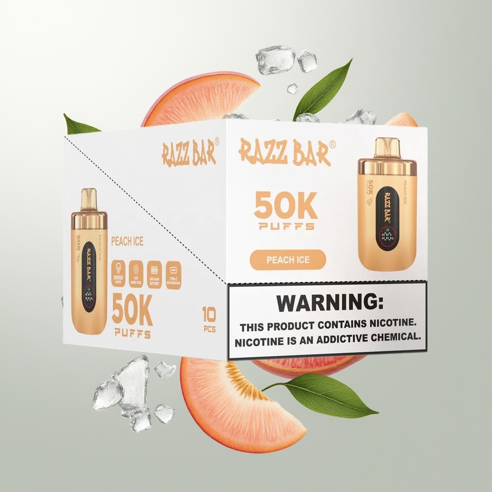 Razz Bar 50K 1.0 Ohm Breskva Led Једнократна вејп