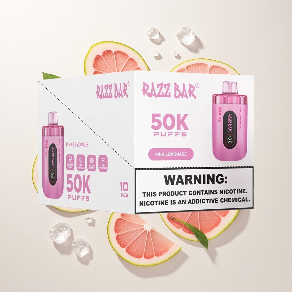 Razz Bar 50K 1.0 Ohm Једнократна вејп Roze Limunada