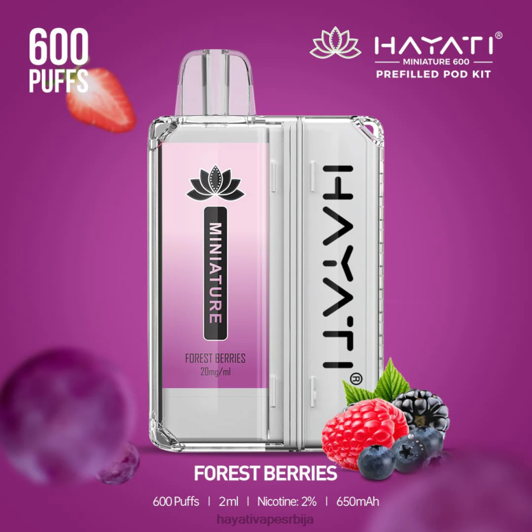 Hayati Miniature 600 комплета махуна 84XDP34 шумске бобице - Hayati Vape Review