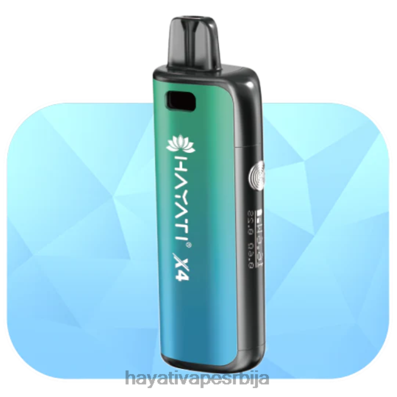 Hayati X4 систем за поновно пуњење 84XDP59 аурора зелена - Hayati Vapes Wholesale