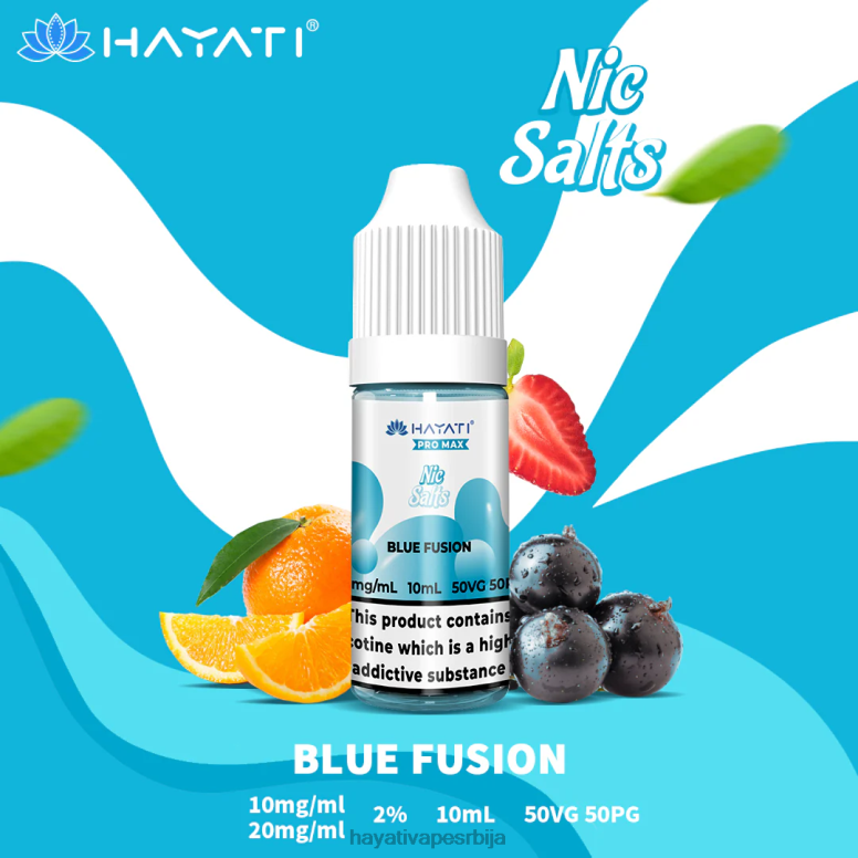Hayati Pro Max ник соли 84XDP229 плава фузија - Hayati Vapes Wholesale