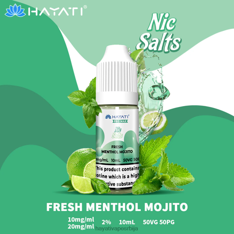Hayati Pro Max ник соли 84XDP239 свеж ментол мојито - Hayati Vapes Wholesale