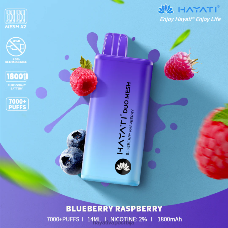 Hayati Duo Mesh за једнократну употребу 84XDP167 боровница малина - Hayati Flavour List