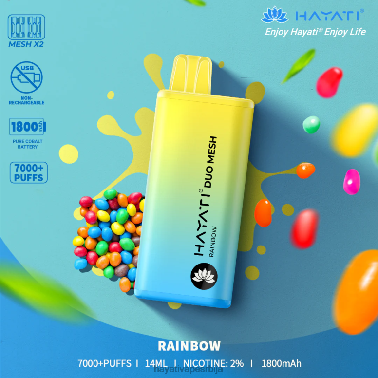 Hayati Duo Mesh за једнократну употребу 84XDP176 дуга - Hayati Belgrade