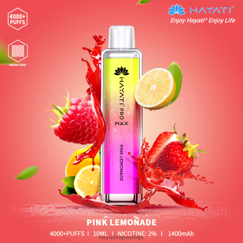 Hayati Pro Max за једнократну употребу 84XDP115 ружичаста лимунада - Hayati Srbija