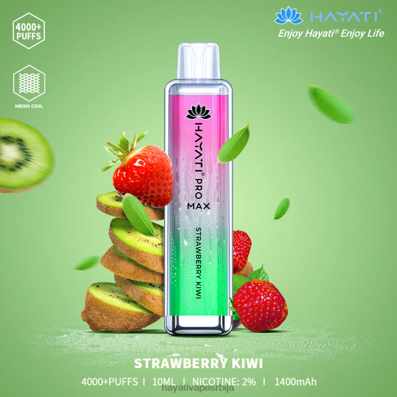 Hayati Pro Max за једнократну употребу 84XDP134 киви од јагоде - Hayati Vape Review
