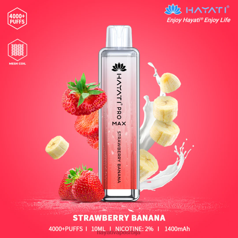 Hayati Pro Max за једнократну употребу 84XDP139 јагода банана - Hayati Vapes Wholesale