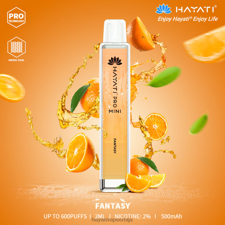 Hayati Pro Mini за једнократну употребу 84XDP27 фантазија - Hayati Flavour List