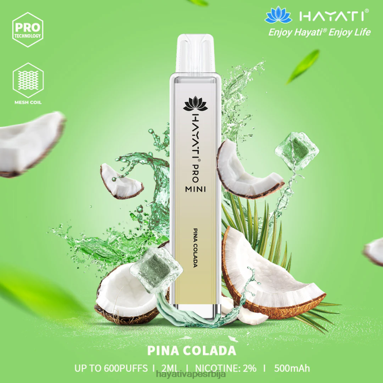 Hayati Pro Mini за једнократну употребу 84XDP29 пина цолада - Hayati Vapes Wholesale