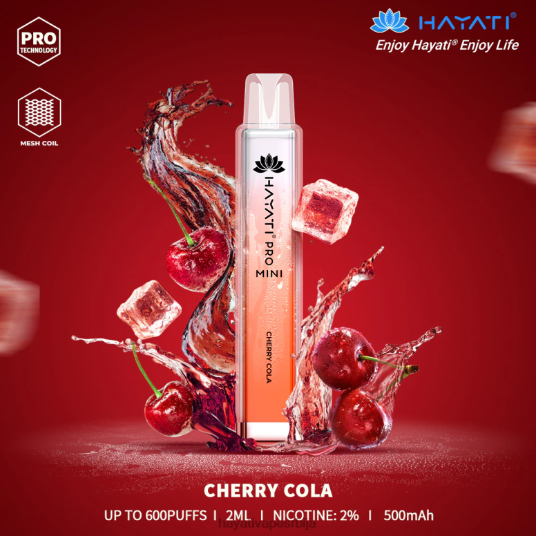 Hayati Pro Mini за једнократну употребу 84XDP7 цхерри цола - Hayati Flavour List